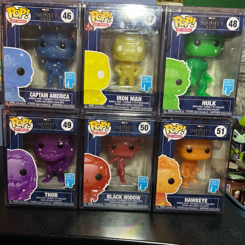 Funko Pop! Vinyl Marvel Infinity Saga Art Series Set #46 #47 #48 #49 #50 #51